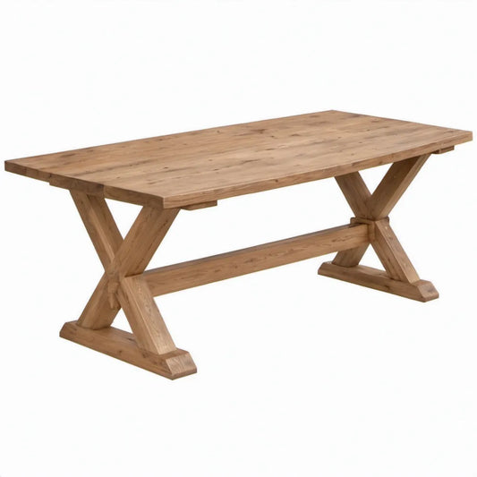Rechthoekige tuintafel van massief grenenhout 180 x 90 x 75 cm – naturel bruin